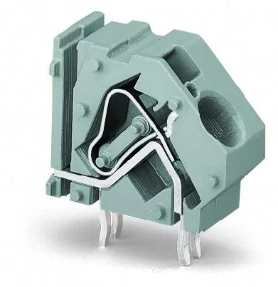 745-878/006-000 - Stackable PCB terminal block; 16 mm²; Pin spacing 15 mm; 1-pole; CAGE CLAMP®; commoning option; 16,00 mm²; light green