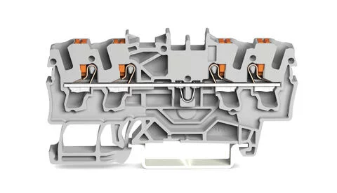 2202-1401 - TOPJOB® S feedthrough terminal block with Push-buttons; rail mount; 4-conductor; 5.2 mm wide; gray 2202-1401 - TOPJOB® S feedthrough terminal block with Push-buttons; rail mount; 4-conductor; 5.2 mm wide; gray