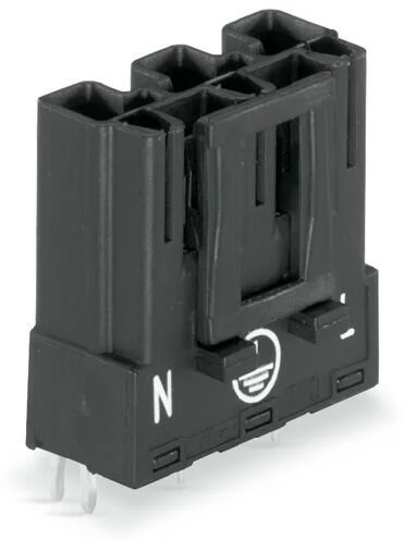 770-813 - Plug for PCBs; straight; 3-pole; Cod. A; black 770-813 - Plug for PCBs; straight; 3-pole; Cod. A; black