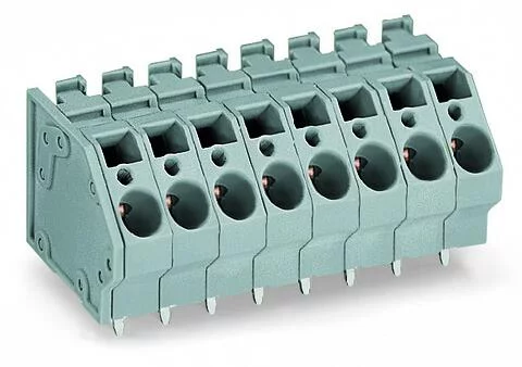 745-310 - PCB terminal block; 6 mm²; Pin spacing 7.5 mm; 10-pole; CAGE CLAMP®; commoning option; 6,00 mm²; gray