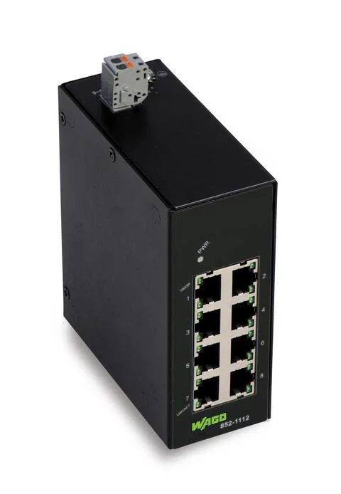 852-1112 - Industrial unmanaged ECO switch; 8 - 10/100/1000 Mb/s RJ45 ports