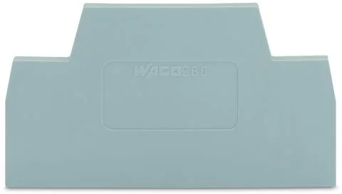 280-340 - End and intermediate plate; 2.5 mm thick; Gray
