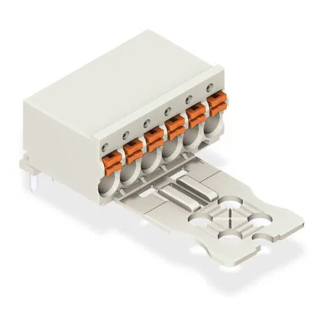 2091-1354 - 1-conductor THT female connector angled; push-button; Push-in CAGE CLAMP®; 1.5 mm²; Pin spacing 3.5 mm; 4-pole; 1.0 mm Ø solder pin; Gripping plate; 1,50 mm²; light gray 2091-1354 - 1-conductor THT female connector angled; push-button; Push-in CAGE CLAMP®; 1.5 mm²; Pin spacing 3.5 mm; 4-pole; 1.0 mm Ø solder pin; Gripping plate; 1,50 mm²; light gray
