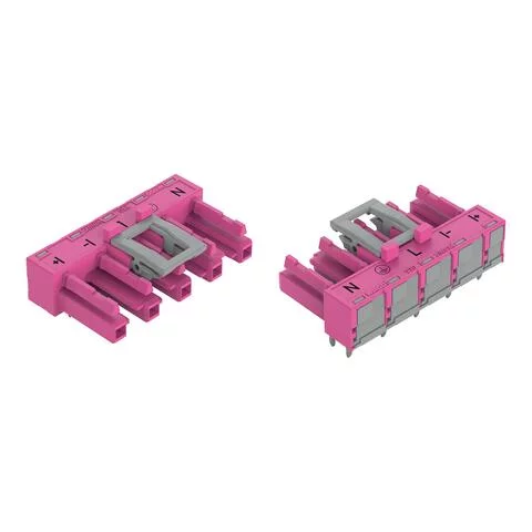 770-885/011-000/080-000 - Socket for PCBs; angled; 5-pole; Cod. B; pink 770-885/011-000/080-000 - Socket for PCBs; angled; 5-pole; Cod. B; pink
