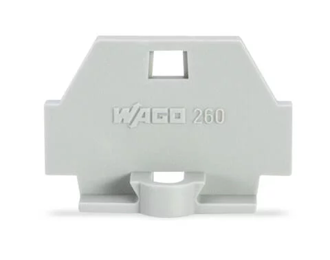 260-361 - End plate; with fixing flange; gray