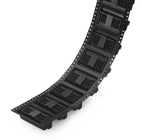 713-1405/105-000/997-405 - THR male header, 2-row; 0.8 x 0.8 mm solder pin; straight; 100% protected against mismating; in tape-and-reel packaging; Pin spacing 3.5 mm; 10-pole; black
