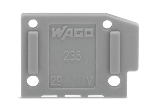 235-100 - End plate; snap-fit type; 1 mm thick; gray