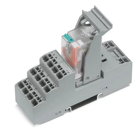 858-327 - Relay module; Nominal input voltage: 110 VDC; 2 changeover contacts; Limiting continuous current: 12 A; with manual operation; Red status indicator; Module width: 31 mm; 1,50 mm²; gray 858-327 - Relay module; Nominal input voltage: 110 VDC; 2 changeover contacts; Limiting continuous current: 12 A; with manual operation; Red status indicator; Module width: 31 mm; 1,50 mm²; gray