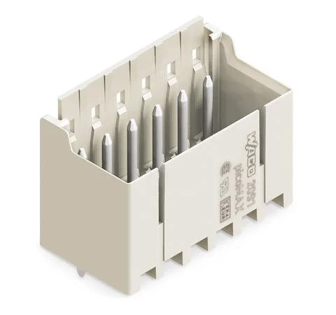 2091-1403/200-000 - THR male header; 1.0 mm Ø solder pin; straight; Pin spacing 3.5 mm; 3-pole; light gray