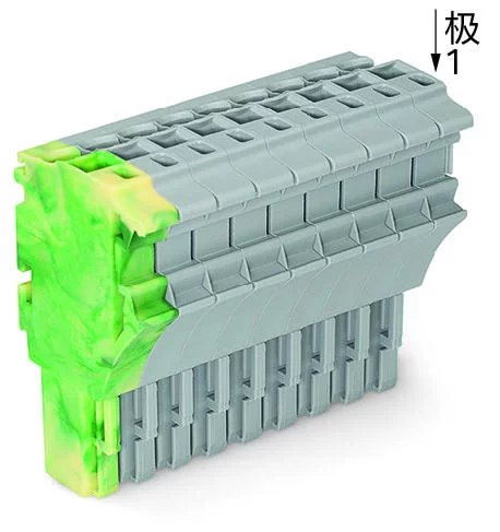 2022-111/000-037 - 1-conductor female connector; Push-in CAGE CLAMP®; 4 mm²; Pin spacing 5.2 mm; 11-pole; 4,00 mm²; gray