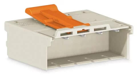 2092-3524/002-000 - 1-conductor male connector; Push-in CAGE CLAMP®; 2.5 mm²; Pin spacing 7.5 mm; 4-pole; Integrated release lever; 2,50 mm²; light gray