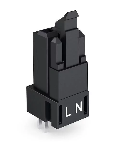 890-802 - Socket for PCBs; straight; 2-pole; Cod. A; black 890-802 - Socket for PCBs; straight; 2-pole; Cod. A; black