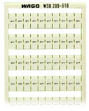 209-618 - WSB marking card; as card; MARKED; 1 / 2 (50 each); not stretchable; Vertical marking; snap-on type; white