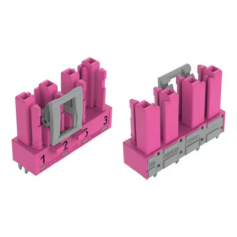 770-884/081-000 - Socket for PCBs; straight; 4-pole; Cod. B; pink 770-884/081-000 - Socket for PCBs; straight; 4-pole; Cod. B; pink