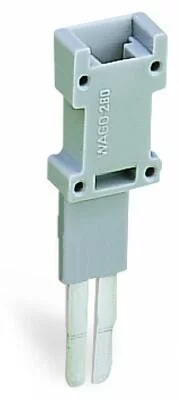 280-418 - Test plug module; modular; suitable for all WAGO 280 and 780 Series rail-mounted terminal blocks with jumper slots in the current bar; gray