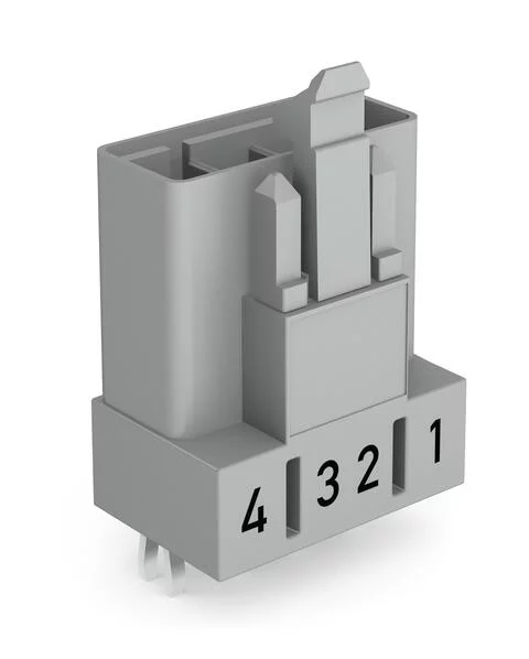 890-854 - Plug for PCBs; straight; 4-pole; Cod. B; gray