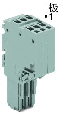 2020-206 - 2-conductor female connector; Push-in CAGE CLAMP®; 1.5 mm²; Pin spacing 3.5 mm; 6-pole; 1,50 mm²; gray