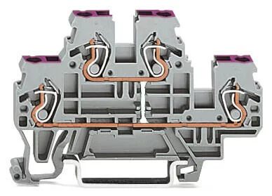 870-509 - Double-deck terminal block; 4-conductor through terminal block; N; suitable for Ex i applications; internal commoning; conductor entry with violet marking; for DIN-rail 35 x 15 and 35 x 7.5; 2.5 mm²; CAGE CLAMP®; 2,50 mm²; blue 870-509 - Double-deck terminal block; 4-conductor through terminal block; N; suitable for Ex i applications; internal commoning; conductor entry with violet marking; for DIN-rail 35 x 15 and 35 x 7.5; 2.5 mm²; CAGE CLAMP®; 2,50 mm²; blue