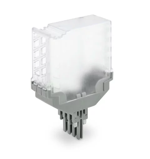 2042-341 - Empty component plug housing; 8-pole; transparent housing; with fiber optics