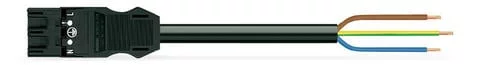 771-9393/267-801 - pre-assembled connecting cable; Cca; Plug/open-ended; 3-pole; Cod. A; H05Z1Z1-F 3G 2.5 mm²; 2,50 mm²