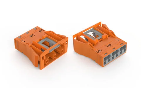 770-2343 - Snap-in socket; 3-pole; Cod. R; 4,00 mm²; orange