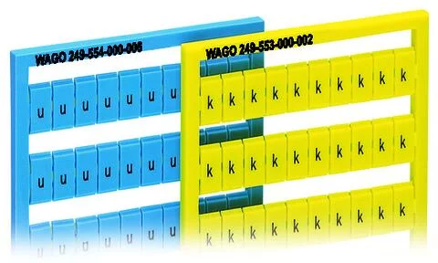 249-553/000-002 - WSB marking card; as card; MARKED; k/l (each 50); not stretchable; Horizontal marking; snap-on type; yellow