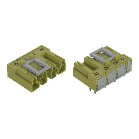 770-874/011-000/072-000 - Plug for PCBs; angled; 4-pole; Cod. B; light green 770-874/011-000/072-000 - Plug for PCBs; angled; 4-pole; Cod. B; light green