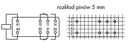 788-177 - Basic relay; Nominal input voltage: 115 VAC; 2 changeover contacts; Limiting continuous current: 8 A; with gold contacts; Module width: 13 mm; Module height: 15 mm