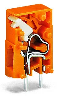 741-911 - Stackable PCB terminal block; push-button; 2.5 mm²; Pin spacing 5.08 mm; 1-pole; CAGE CLAMP®; 2,50 mm²; orange