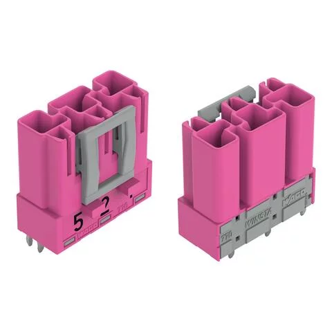 770-893/081-000 - Plug for PCBs; straight; 3-pole; Cod. B; pink