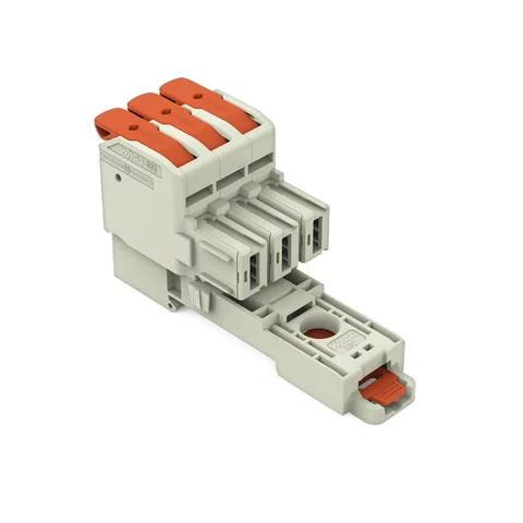 832-1103/306-000 - 1-conductor female connector; lever; Push-in CAGE CLAMP®; 16 mm²; Pin spacing 10.16 mm; 3-pole; 100% protected against mismating; DIN-35 rail/panel mounting; Silver-plated contacts; 16,00 mm²; light gray 832-1103/306-000 - 1-conductor female connector; lever; Push-in CAGE CLAMP®; 16 mm²; Pin spacing 10.16 mm; 3-pole; 100% protected against mismating; DIN-35 rail/panel mounting; Silver-plated contacts; 16,00 mm²; light gray