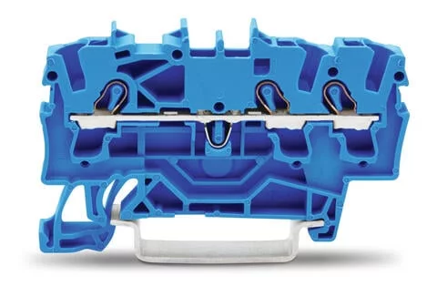 2002-1304 - TOPJOB®S feedthrough terminal block; rail mount; 3-conductor; 5.2 mm wide; blue