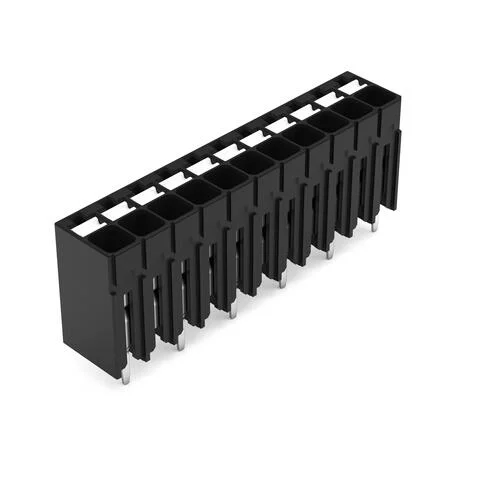 2086-1131/300-000 - THR PCB terminal block; push-button; 1.5 mm²; Pin spacing 3.5 mm; 11-pole; Push-in CAGE CLAMP®; Solder pin length 1.5 mm; 1,50 mm²; black
