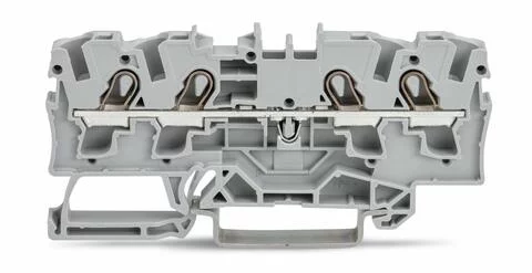 2004-1401 - TOPJOB®S feedthrough terminal block; rail mount; 4-conductor; 6.2 mm wide; gray