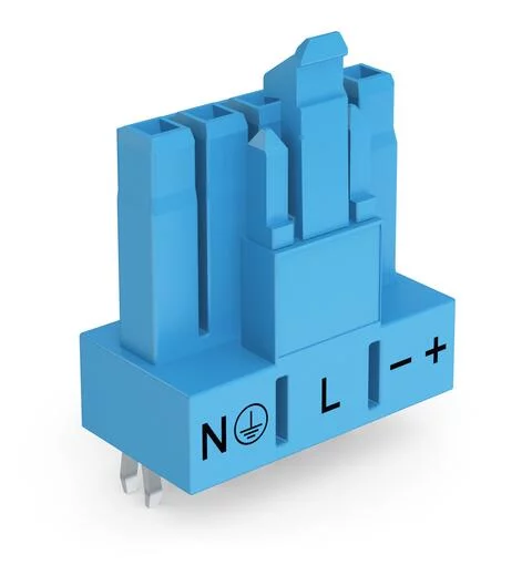 890-3105 - Socket for PCBs; straight; 5-pole; Cod. I; blue 890-3105 - Socket for PCBs; straight; 5-pole; Cod. I; blue