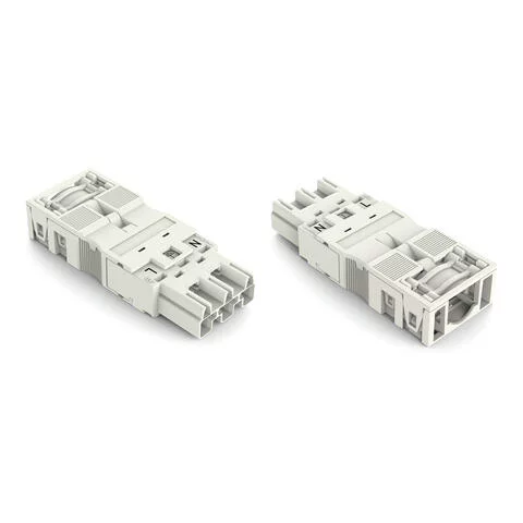 770-133 - Plug; with strain relief housing; 3-pole; 4,00 mm²; white