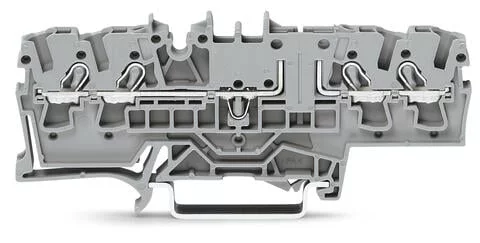 2002-1861 - Carrier terminal block; for disconnect; fuse or component plug; rail mount; 4-conductor; 5.2 mm wide; gray
