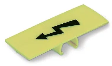285-1177 - Protective warning marker; with high-voltage symbol, black; yellow