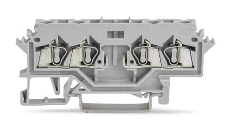 280-606 - 4-conductor carrier terminal block; for DIN-rail 35 x 15 and 35 x 7.5; 2.5 mm²; CAGE CLAMP®; 2,50 mm²; gray