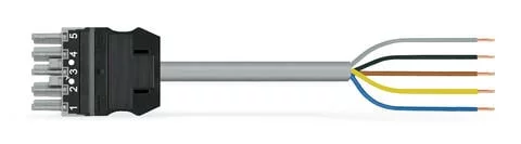 771-9395/166-303 - pre-assembled connecting cable; Cca; Socket/open-ended; 5-pole; Cod. B; 3 m; 1,50 mm²