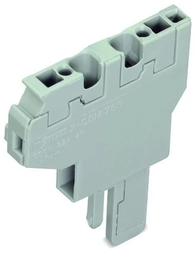 769-504 - Start module for 2-conductor female connector; CAGE CLAMP®; 4 mm²; Pin spacing 5 mm; 1-pole; coding finger; with integrated end plate; 4,00 mm²; gray