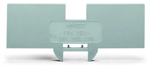 284-334 - Step-down cover plate; 1 mm thick; for 2-, 3- and 4-conductor terminal blocks; gray
