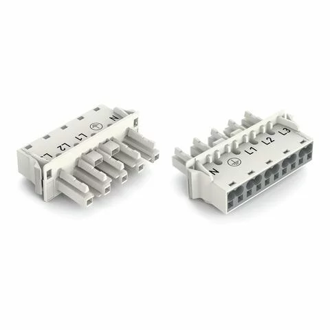 770-725/009-000 - WINSTA® through-panel socket (female); snap-in; with protruding mating face; N/G/L1/L2/L3 marking; 5-pole; white 770-725/009-000 - WINSTA® through-panel socket (female); snap-in; with protruding mating face; N/G/L1/L2/L3 marking; 5-pole; white