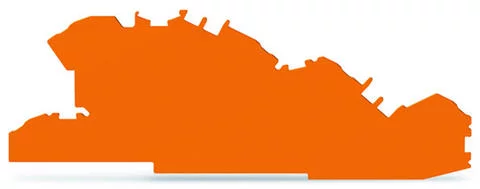 2005-7692 - End and intermediate plate; 1 mm thick; orange