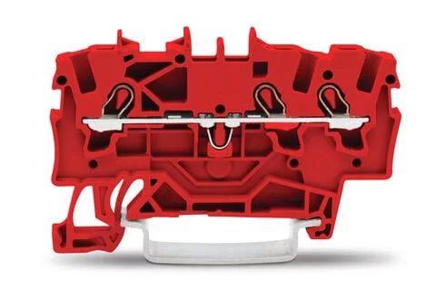 2001-1303 - TOPJOB®S feedthrough terminal block; rail mount; 3-conductor; 4.2 mm wide; red