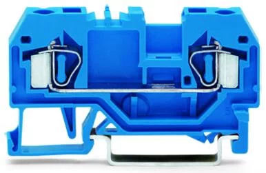 281-904 - 2-conductor through terminal block; 4 mm²; suitable for Ex i applications; center marking; for DIN-rail 35 x 15 and 35 x 7.5; CAGE CLAMP®; 4,00 mm²; blue