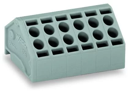 806-111 - 2-conductor female connector; 1.5 mm²; Pin spacing 5 mm; 11-pole; 1,50 mm²; gray