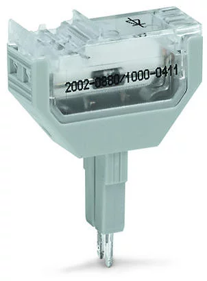 2002-880/1000-411 - Diode plug; 1N4007 (N-P); for 2001 - 2006 series feedthrough terminal blocks; 5.2 mm wide; gray
