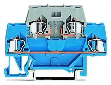 280-514 - Double-deck terminal block; for DIN-rail 35 x 15 and 35 x 7.5; 2.5 mm²; CAGE CLAMP®; 2,50 mm²; gray/gray