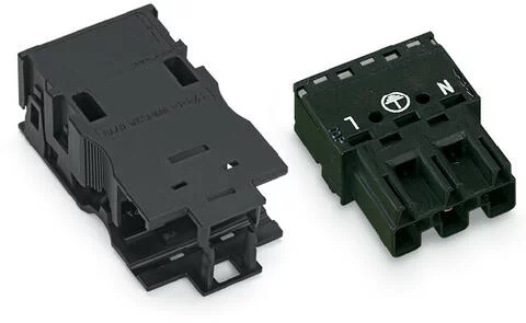 770-213/035-000 - Plug; with strain relief housing; 3-pole; 4,00 mm²; black